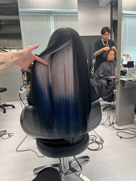 イキ 表参道(iki omotesando) ミディアムヘア/スラッシュ/グレージュカラー/デザインカラー