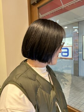 エラン 東久留米店(Elan) 大人白髪ぼかしハイライトワンレンボブ