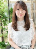 斜めバングが大人かわいい小顔ロングレイヤーh3戸頭20代30代40代