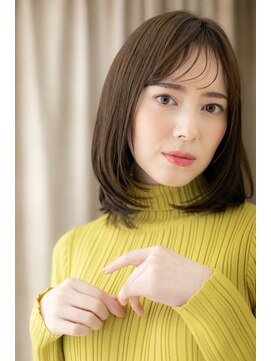 カバーヘア イヴ 戸頭店(COVER HAIR EVE) マロンベージュ大人美人前下がりレイヤーカットY戸頭30代40代