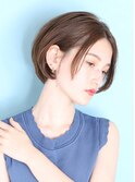 ショート・ボブ/面長/前髪なし/絶壁解消/30代/40代/50代/くびれ
