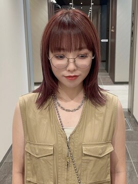 ジアン バイ ミルボン 西宮ガーデンズプラス(GIEN by milbon) ブラウンレッド/ミディアムレイヤー