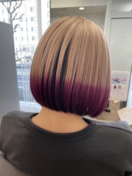 ジエクト ヴィシア(The Ect VIXIA) チェリーレッド/エンドカラー/ワインレッド/ボブ