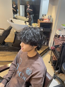 ノイセカンド 経堂(noi 2nd.) 波巻きパーマ×ウルフ