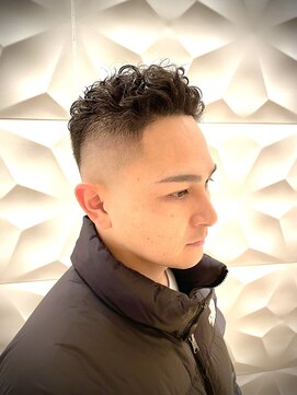 銀座マツナガ 浅草店 短髪パーマ/スキンフェード/極道パーマ/ワイルド