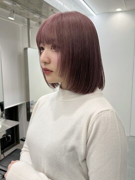 サンク 原宿 表参道(cinq) ピンクカラーベージュカラーワインレッドチェリーレッドレイヤー