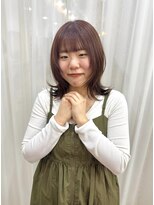 エトネ ヘアーサロン 仙台駅前(eTONe hair salon) medium【くびれレイヤー×チェリーブラウン】