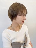 ショート/丸みショート/シースルーバング/縮毛矯正/艶髪
