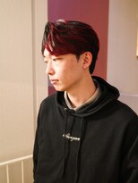 ヨー(Yoh-)&nbsp;【センターパート/星亘祐】レッドカラー/メンズカット