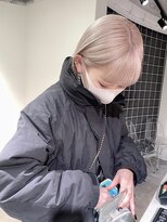 ペレ アネックス 大阪梅田茶屋町店(PELE ANNEX)&nbsp;着物ヘア/ダークアッシュ/ミディアムレイヤーカット/梅田