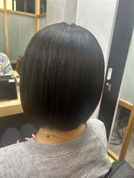 フレーム なんば店(FRAME) ♪切りっぱなしボブ+髪質改善カラー