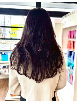 ヘアショップエヌアンドエー 久喜店(hairshop N&A) 艶髪ロングと顔まわりから流れるレイヤー＋落ち着きブラウン