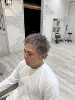 ロンド ラマ 岐阜(Lond bla-ma)&nbsp;スパイキーショート×シルバーカラー【Lond伊藤メンズ】