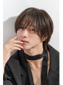 メンズシースルーラウンドマッシュウルフ