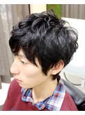 【ヨシザワ横浜】無造作パーマ黒髪ショート
