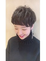 マッシュ 天王寺あべの(MASHU)&nbsp;ベリーショート 黒髪ショート スモーキーグレー