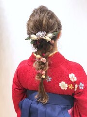 袴　着付け　ヘアアレンジ