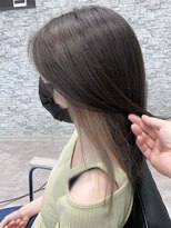 デミヘアー(Demi hair)&nbsp;イヤリングカラー×ミルクティーアッシュ