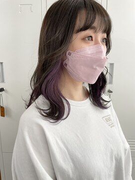 イコ 表参道原宿(ico) インナーカラー パープル 髪質改善