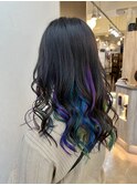インナーカラーダブルカラー原色ユニコーンカラー☆