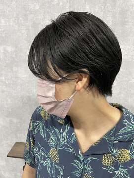 シールドヘアー 沖縄 新都心(C'LD Hair) 【 C’LD 】お客様スタイル_長めバングなスタイリッシュショート