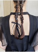 お呼ばれアレンジ♪20代30代40代大人可愛いタイト編みおろし