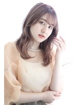 ヘアリゾート ラグーン(hair+resort lagoon) 顔周りレイヤー×透明感ピンクベージュ/20代30代40代