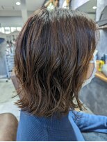 ロム 外ハネ/ボブパーマ/アースカラー/ことりベージュ/30代40代