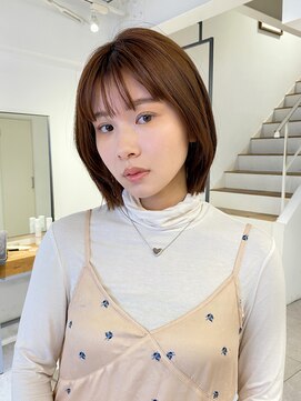 ナリー 裏寺(Nary) ボブ× オレンジブラウンベージュ