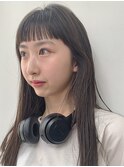 ナチュラルストレートのオン眉バング【銀座】