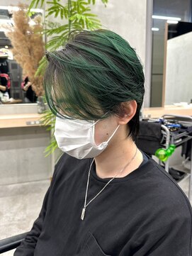 ギークス(GEEKS) 【GEEKS渋谷】デザインカラー/グリーン/個性派/メンズハイトーン