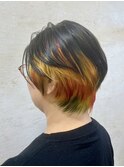 ハンサムショートくびれ艶髪似合わせカットデザインカラー
