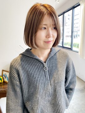 ヘアーアイストゥーレ(HAIR ICI TRE) 大人可愛い丸みボブピンクラベンダーベージュベビーピンク　吉澤