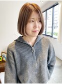 大人可愛い丸みボブピンクラベンダーベージュベビーピンク 吉澤