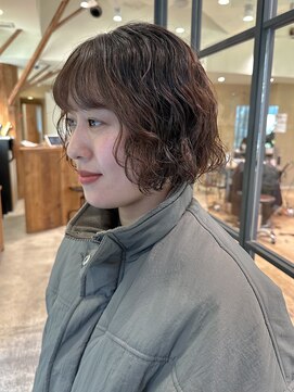 リュミエ ドゥ マッシュ(Lumier de mashu) しっかりウェーブのボブパーマスタイル