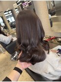 韓国 くびれロング レイヤー ワンホンヘア 小顔前髪