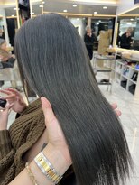 ラピス 渋谷本店(Lapis)&nbsp;ブルーブラック/髪質改善/艶髪ストレート/韓国風/ブリーチなし