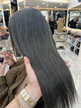 ラピス 渋谷本店(Lapis) ブルーブラック/髪質改善/艶髪ストレート/韓国風/ブリーチなし