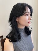 韓国ヘアー/くびれミディ/センターパート/30代40代50代