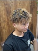 【山本智文】複雑歴アリメンズケアパーマメンズマッシュ