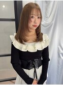 オリーブベージュ×レイヤー