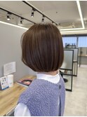 ショートボブ×アッシュブラウン【三國麗奈】
