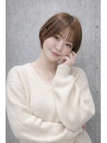 アグ ヘアー ロジェット 松本桐店(Agu hair rojet)&nbsp;耳掛けショート×マロンベージュ