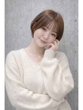 アグ ヘアー ロジェット 松本桐店(Agu hair rojet) 耳掛けショート×マロンベージュ