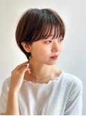 小顔ショート/くびれショート/似合わせカット/イノアカラー