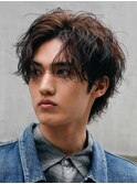 新橋メンズパーマツイストスパイラルパーマ波巻きニュアンス