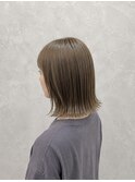 ◎透明感ミルクティーカラー×外ハネ切りっぱなしボブ◎