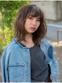 フリンジウェーブ♪前髪セミウェットウェーブ
