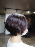 イメチェン　ダークブラウンハンサムショート