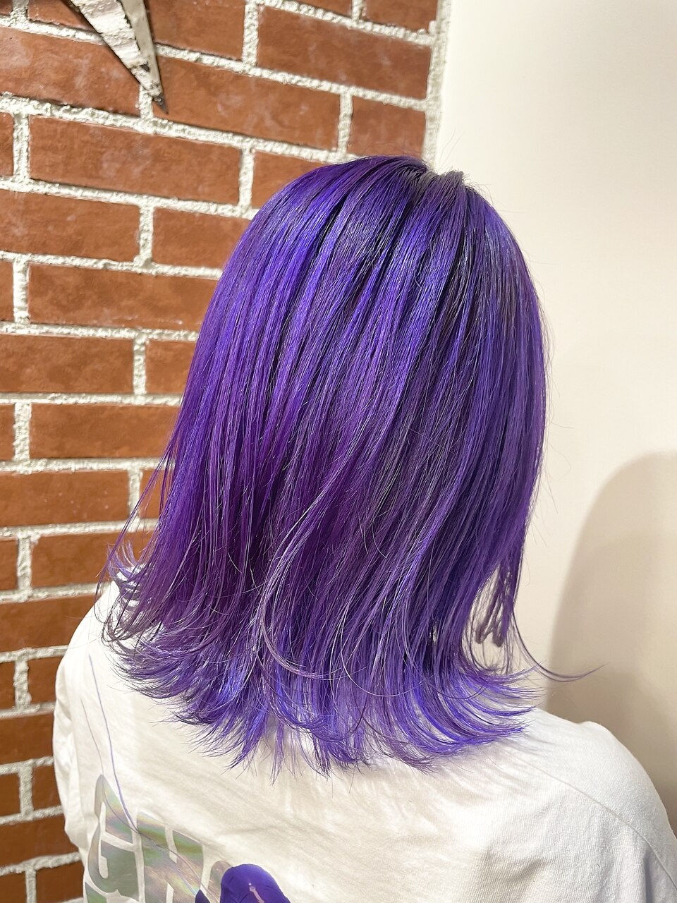 外ハネミディアムビビットブルーバイオレットラベンダー：L142958532